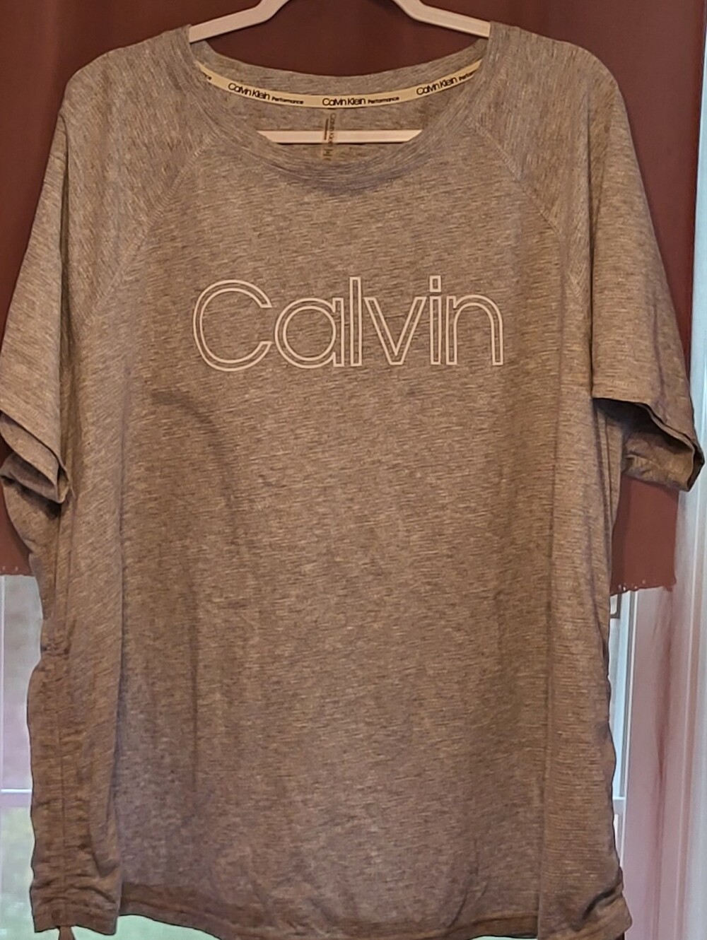 Calvin Klein 3xl Heather Gray Short-Sleeve Logo Tee